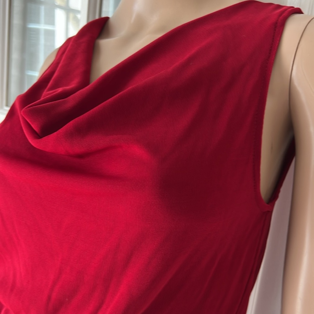 Boston Proper Elegant Ruby Red Sleeveless Top - image 2
